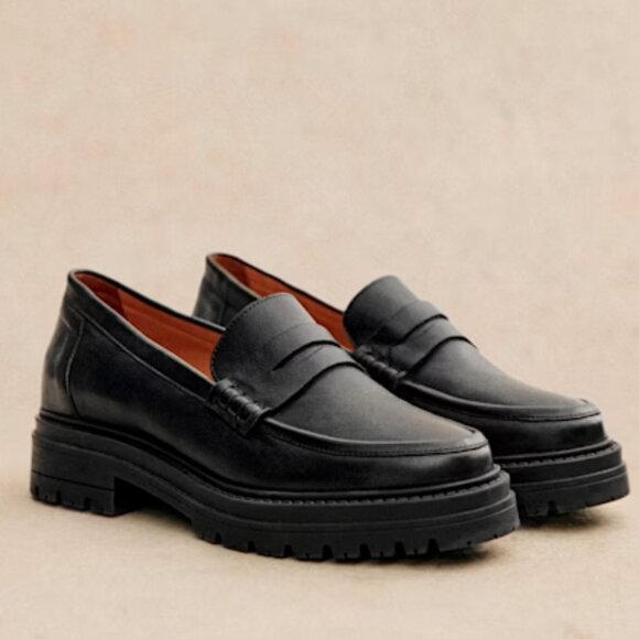 Sezane Albane Loafers - Smooth Black Size US 8 (BRAND NEW!) - Picture 1 of 6